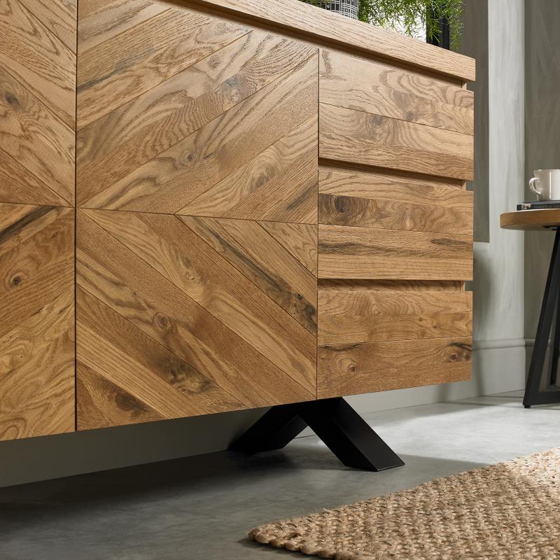 Bohemia Rustic Oak Large Sideboard